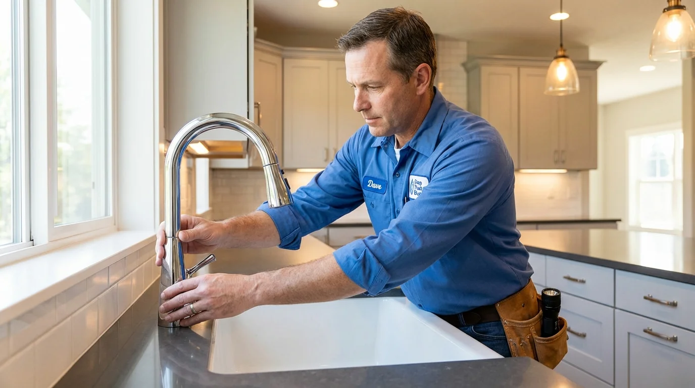 Kitchen faucet installation by Johns Plumbing LLC in Fort Knox